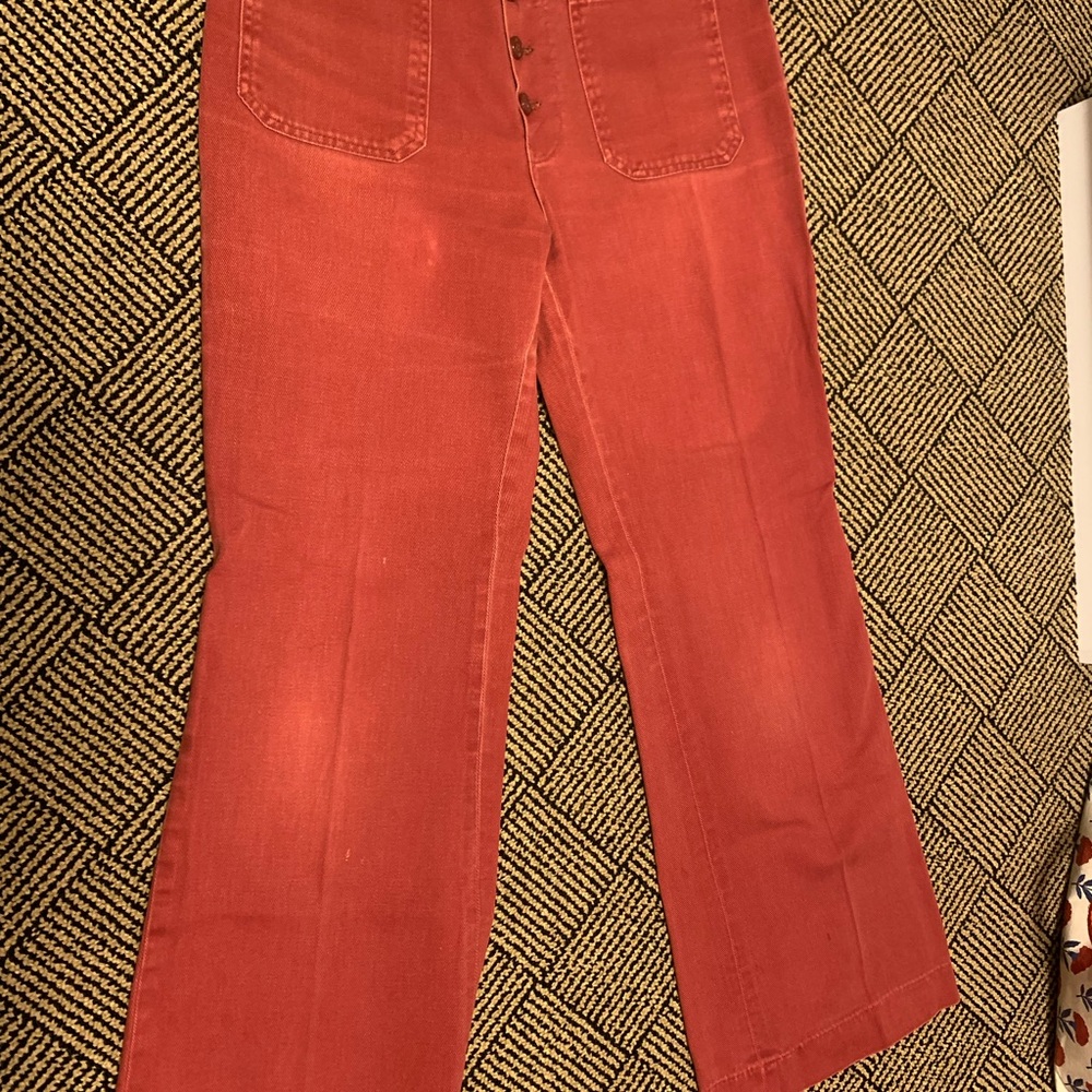 Levi's for Gals Red Button-Fly Fitted Bell-Bottoms